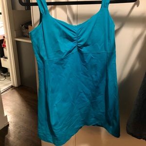 Blue lululemon tank with built in bra.